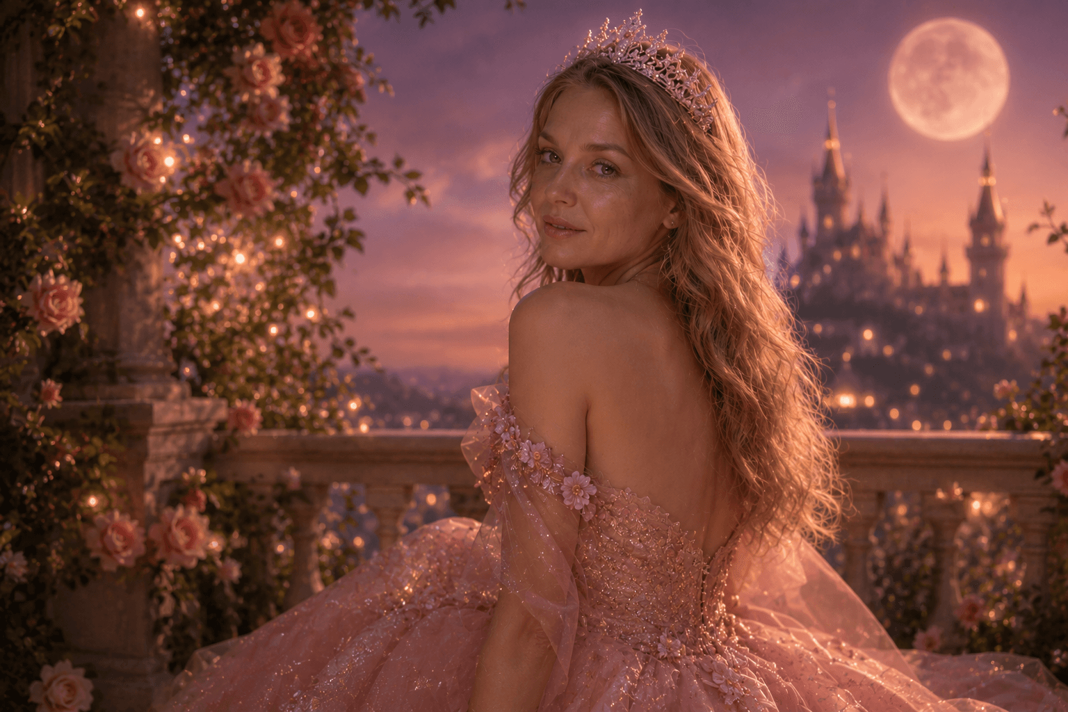The Eternal Princess standing in a twilight realm.